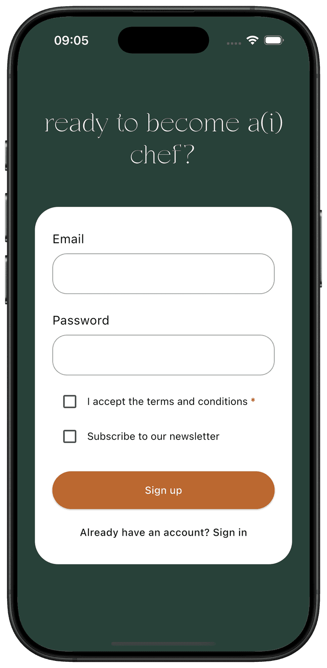 Signup Screen